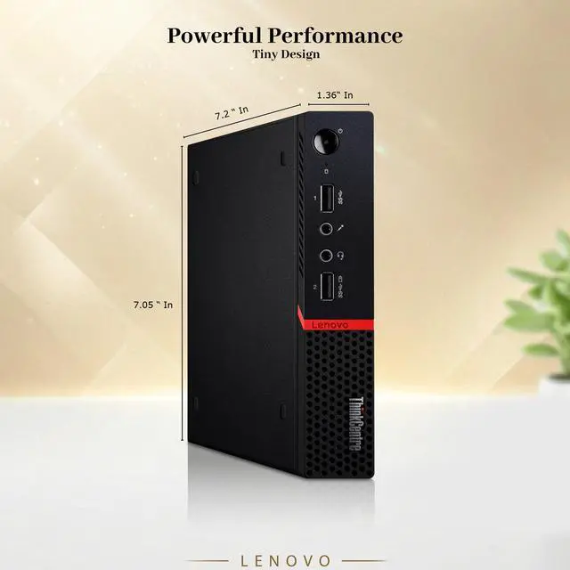 Alt view image 3 of 5 - Lenovo ThinkCentre M715q Desktop Mini Computer, AMD Ryzen 5 Pro 2400GE, 16GB RAM, 256GB SSD, Wireless Keyboard and Mouse, Wi-Fi Adapter, Windows 11 Pro, Home and Office PC, Business PC