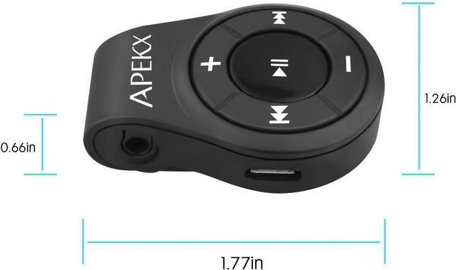Alt view image 5 of 7 - Clip Bluetooth Audio Adapter for Headphones Headset Speaker Wireless Receiver with MIC for Hands-Released Call and Music
