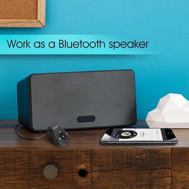 Alt view image 7 of 7 - Clip Bluetooth Audio Adapter for Headphones Headset Speaker Wireless Receiver with MIC for Hands-Released Call and Music