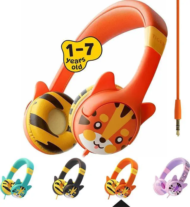 Main image of Kidrox Wired Toddler Headphones for 1-7 Years Old 85dB Volume Limited Baby Headphones for Plane and Car Travel Children Headset for Airplane, iPad and Tablet, Kids Headphone with Cord for Children
