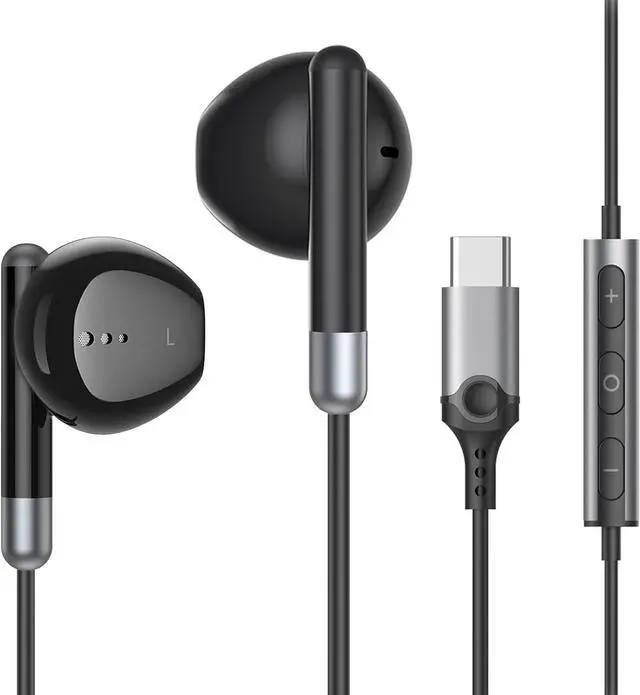 Main image of USB C Headphones for iPhone 17 16 15 Pro iPad Pro, USB Type C Earphones USB C Wired Earbuds Microphone Volume Control for Samsung S25 S24 Ultra S23 S22 S21 Note20 A54, Pixel 9 8 7 6 6a 5 4,OnePlus9