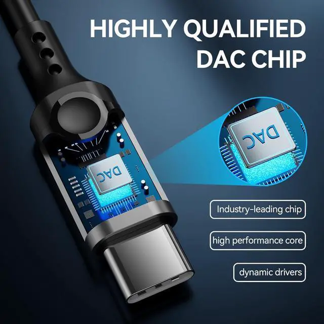 Alt view image 3 of 7 - USB C Headphones for iPhone 17 16 15 Pro iPad Pro, USB Type C Earphones USB C Wired Earbuds Microphone Volume Control for Samsung S25 S24 Ultra S23 S22 S21 Note20 A54, Pixel 9 8 7 6 6a 5 4,OnePlus9