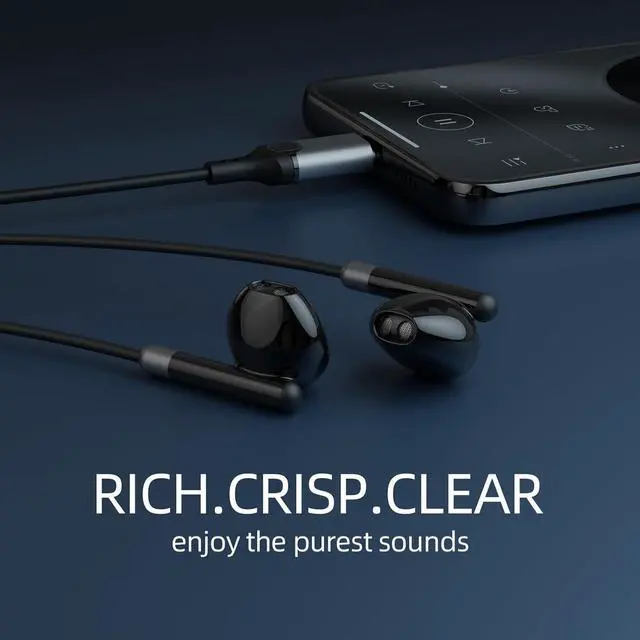 Alt view image 5 of 7 - USB C Headphones for iPhone 17 16 15 Pro iPad Pro, USB Type C Earphones USB C Wired Earbuds Microphone Volume Control for Samsung S25 S24 Ultra S23 S22 S21 Note20 A54, Pixel 9 8 7 6 6a 5 4,OnePlus9