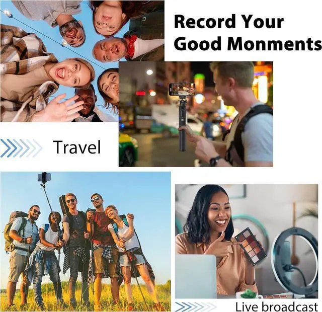 Alt view image 7 of 7 - Extendable 62 inches Aluminum Alloy Selfie Stick Phone Tripod Stand New Model with Wireless Remote Shutter Compatible with All Cell Phones/Live Stream/Vlog/iPhone 16/15/14/13/Android