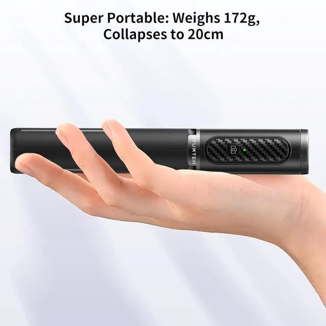 Alt view image 5 of 7 - ATUMTEK Selfie Stick Tripod, Extendable 3 in 1 Aluminum Bluetooth Selfie Stick with Wireless Remote and Tripod Stand for iPhone 16/15/14/13/12/11 Pro Max/XS Max/XS/XR/X/8/7, Samsung Smartphones Black