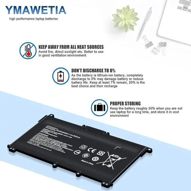 Alt view image 5 of 7 - HT03XL Battery L11119-855 HTO3XL Laptop Replacement for HP Pavilion 15-DA 15-DB 15-DW 15-CS 15-DY 17-by 17-CA 14-CE 14-CF 14-DF 14-DQ 14-DK 15z-cw100 15-da0014dx 15-DB0011DX 15-cs0053cl HSTNN-LB8M