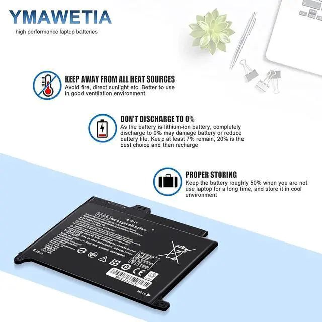 Alt view image 5 of 6 - New Replacement BPO2XL BP02XL 849909-850 rechargeable Battery for HP Notebook PC 15-au 15-AW Series 15-AU063NR 15-AU057CL 15-AU023CL 15-AU123CL 15-AW053NR 15-AU062NR 15-AU020WM HSTNN-LB7H 849569-421