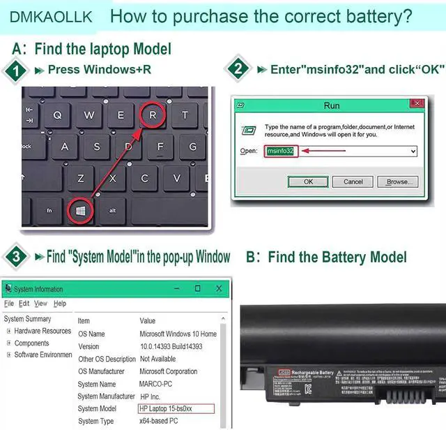 Alt view image 7 of 7 - 919700-850 JC03 Laptop Battery for HP 15-bs 15-bw 17-bs Series 15-bs0xx 15-bs1xx 15-bs015dx 15-bs013dx 15- bw033wm 15-bw053od 919701-850 919681-421 HSTNN-LB7V 3inr19/66