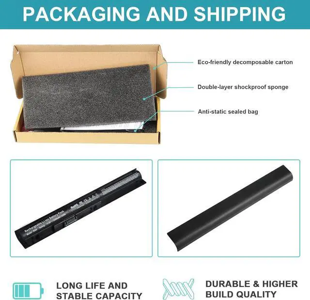 Alt view image 6 of 7 - TREE.NB Spare 805047-851 805294-001 Notebook RI04 Battery for HP ProBook 450 455 470 G3 Series, Envy 15 15-q001tx, Replace RI04 RI06XL HSTNN-DB7B HSTNN-PB6Q HSTNN-Q94C HSTNN-Q95C HSTNN-Q97C P3G15AA