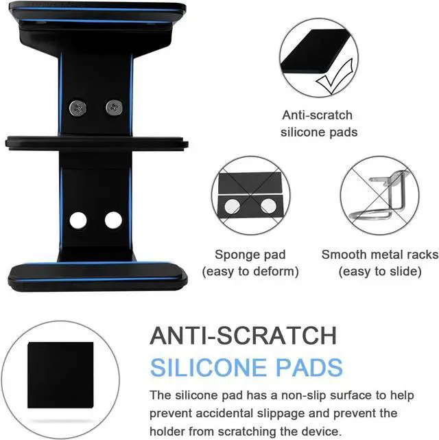 Alt view image 3 of 7 - IFCASE 2 Tier Under Desk Laptop Mount, Double Decker Metal Under Desk Shelf Holder for Laptop, MacBook Pro, Keyboard with Anti-Scratch Silicone (Black)