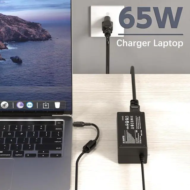 Alt view image 2 of 7 - 65W Charger for Acer Aspire 5 3 Series; Aspire A515-43, A515-51, A514-52, A515-54, A315-41, A315-53, A114-32, A315-51, A315-32, A115-31, A115-32, A114-32, A315-21, A315-31 Laptop Power Adapter