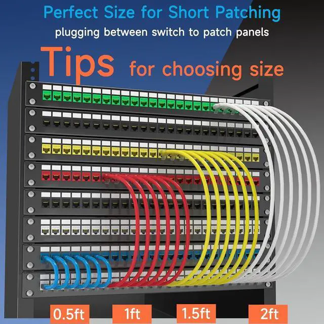 Alt view image 6 of 6 - Cat6 Ethernet Patch Cable 6 ft (10 Pack), Cat6 Patch Cable for Data Centers, Cat 6 Cable 10G, Network Patch Cables for Home and Enterprise Network -Black