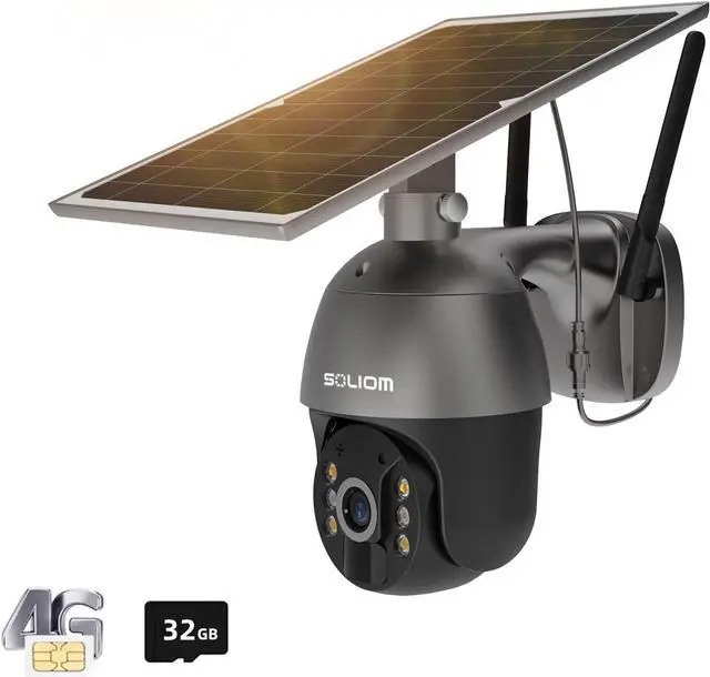 Main image of S600 3G/4G LTE Solar Powered Cellular Security Camera Wireless Outdoor, Pan Tilt 360°View Spotlight, 1080p Night Vision, 2 Way Talk, PIR Motion Sensor, No WiFi, US Version, Unlimited Data Plan