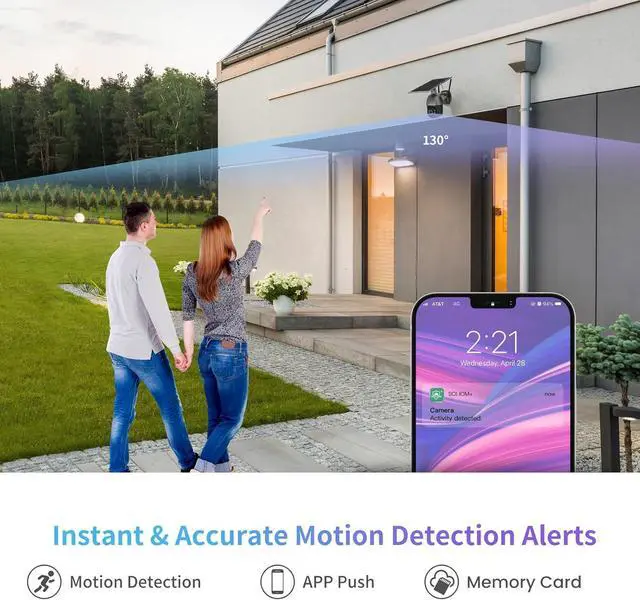 Alt view image 7 of 7 - S600 3G/4G LTE Solar Powered Cellular Security Camera Wireless Outdoor, Pan Tilt 360°View Spotlight, 1080p Night Vision, 2 Way Talk, PIR Motion Sensor, No WiFi, US Version, Unlimited Data Plan