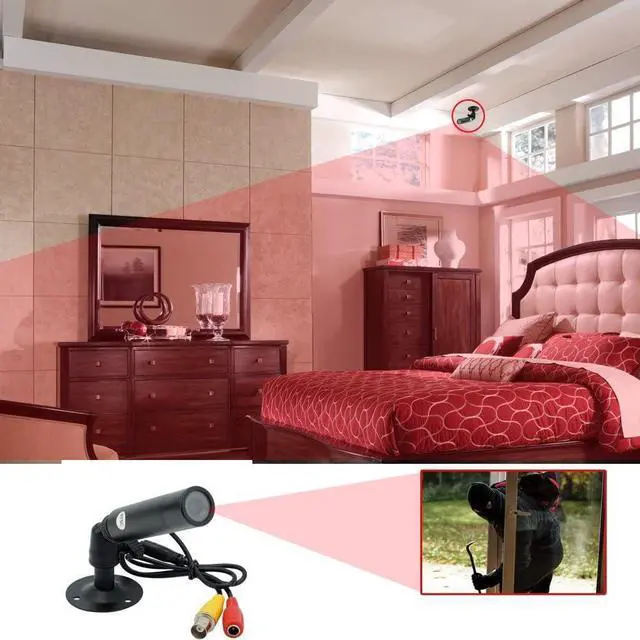 Alt view image 5 of 6 - Vanxse® CCTV 1/3 CCD 1000TVL HD 3.6mm Mini Bullet Security Camera Indoor Surveillance Camera with Bracket