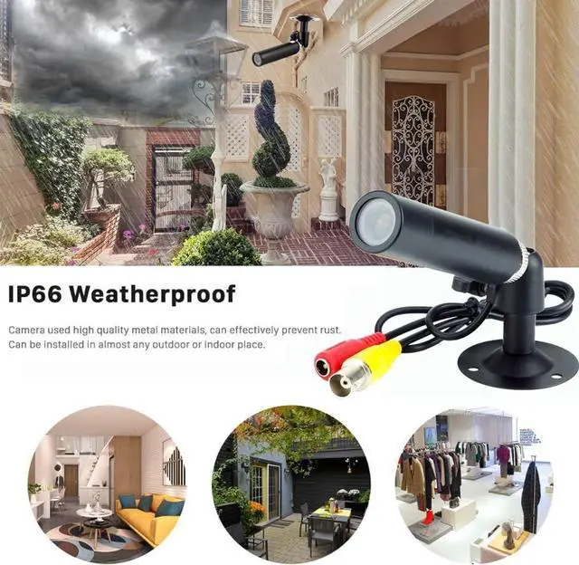 Alt view image 6 of 6 - Vanxse® CCTV 1/3 CCD 1000TVL HD 3.6mm Mini Bullet Security Camera Indoor Surveillance Camera with Bracket