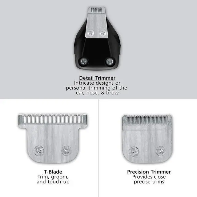 Alt view image 3 of 7 - Wahl PowerPro Corded Detailer Trimmer Kit for Mens Grooming  for Beard, Mustache, Stubble, Ear, Nose, & Body Grooming  Model 9686