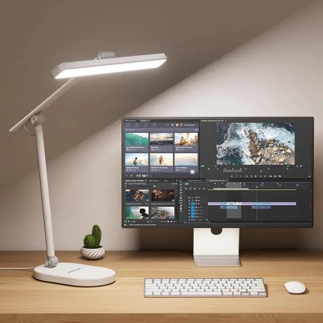 Main image of Honeywell Desk Lamp for Home Office, H4 Sunturalux Eye-Caring LED Desk Light, 700LM Dimmable Desk Lamp with Timer, Adjustable Desk Reading Light, Touch Auto Dimming Table Lamp for Study, Bedroom