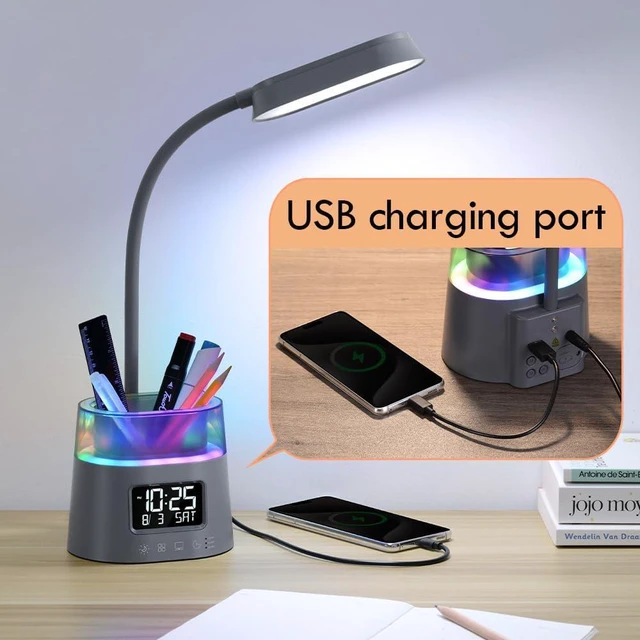 Alt view image 5 of 7 - WILIT LED Desk Lamp for College Dorm Room Essentials, 3 Modes,Touch, Gray
