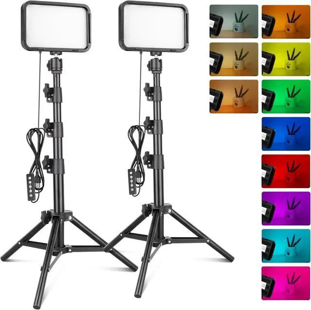 Main image of Torjim RGB Photography Video Lighting, Studio Lights with Adjustable Tripod Stand - 16 Color Lighting for Video Recording/YouTube/TikTok/Live Streaming/Make up/Vlogging