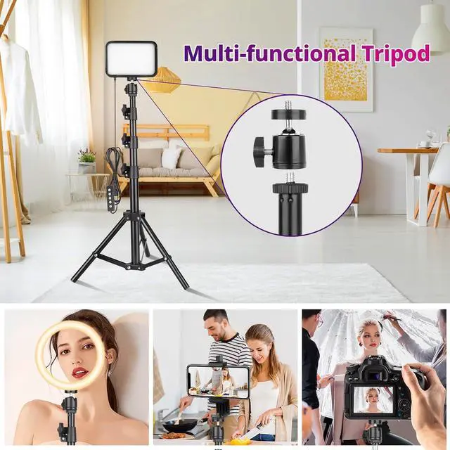 Alt view image 5 of 6 - Torjim RGB Photography Video Lighting, Studio Lights with Adjustable Tripod Stand - 16 Color Lighting for Video Recording/YouTube/TikTok/Live Streaming/Make up/Vlogging