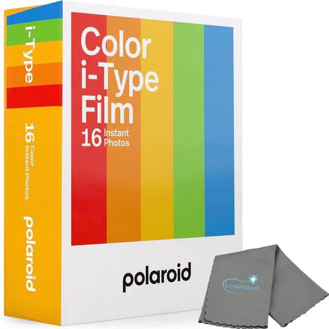 Main image of Polaroid Instant Color Film for i-Type Cameras 2 Pack of 8 Instant Photos (16 Total) Bundle with a Cleaning Cloth