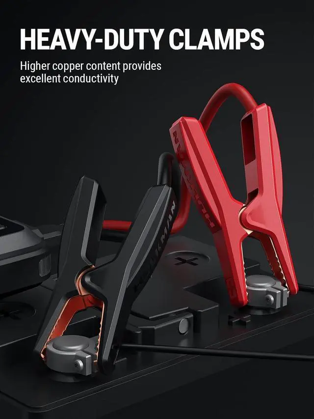 Alt view image 3 of 6 - Hulkman Alpha Booster Clamps Exclusively Designed for Alpha Series, Alpha 85, Alpha 85S and Alpha Pro Series Jump Starter