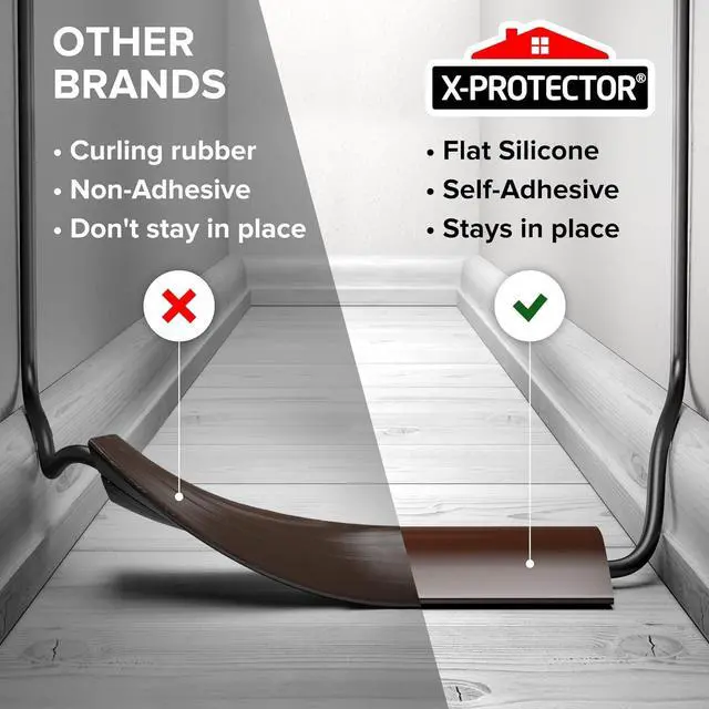 Alt view image 3 of 6 - Floor Cord Cover X-Protector - 5 Overfloor Cord Protector - Self-Adhesive Power Cable Protector - Silicone Cord Protector - Ideal Extension Cord Cover to Protect Wires On Floor (60 in)