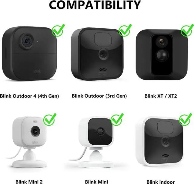 Alt view image 2 of 7 - ALERTCAM 2Pack Flexible Twist Mount for Blink XT, Blink XT2, Blink Mini, Blink Outdoor 4 (4th Gen) / (3rd Gen) Wireless Home Security Camera System - Black