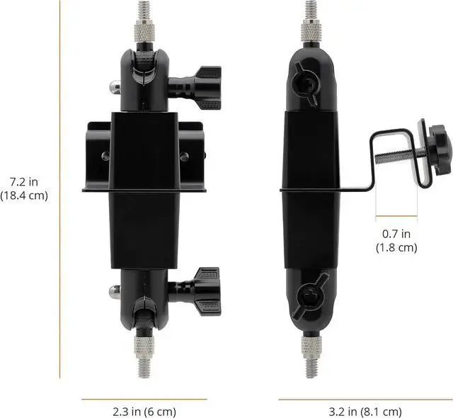 Alt view image 6 of 7 - Holicfun 2-in-1 Gutter Mount for Outdoor Camera and Solar Panel - No-Drill Mounting Bracket, 360° Adjustable, Compatible with Ring, Arlo, Eufy, Wyze, Tapo Security Cameras & Solar Panels - White