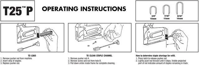 Alt view image 3 of 7 - Arrow T25 Heavy Duty Staple Gun for Low Voltage Cables and Wires up to 1/4-Inch Diameter - Silver
