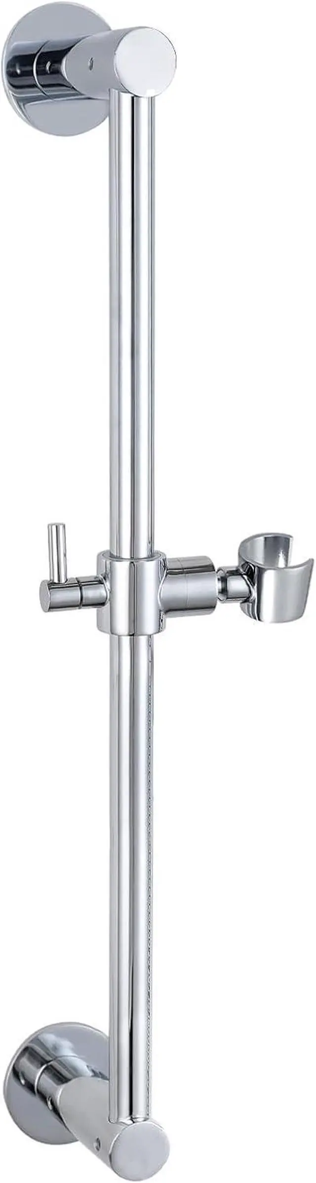 Main image of Shower Slide Bar Adjustable Handheld Shower Head Holder Wall Mount - 15inch All-Metal Shower Head Slide Bar Compatible with Bathroom Drill Free Glue Installation - Brushed