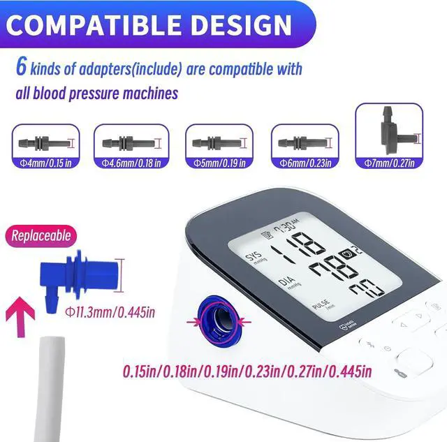 Alt view image 2 of 7 - Extra Large Cuff Compatible with Most BP Monitors 9"-21" Inches (22-53CM) XL Blood Pressure Cuff Adult ARM BP Replacement Cuff for Big ARM (X-Large)