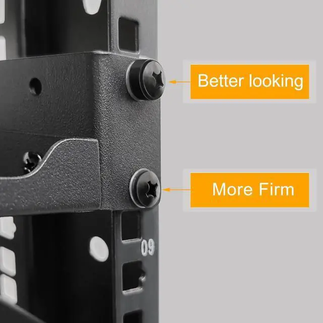 Alt view image 3 of 7 - RIVECO Rack Screws & Cage Nuts for Server Cabinets & Racks Mounting Network Equipment Clip Nuts 50 Sets M6 x 16mm Black