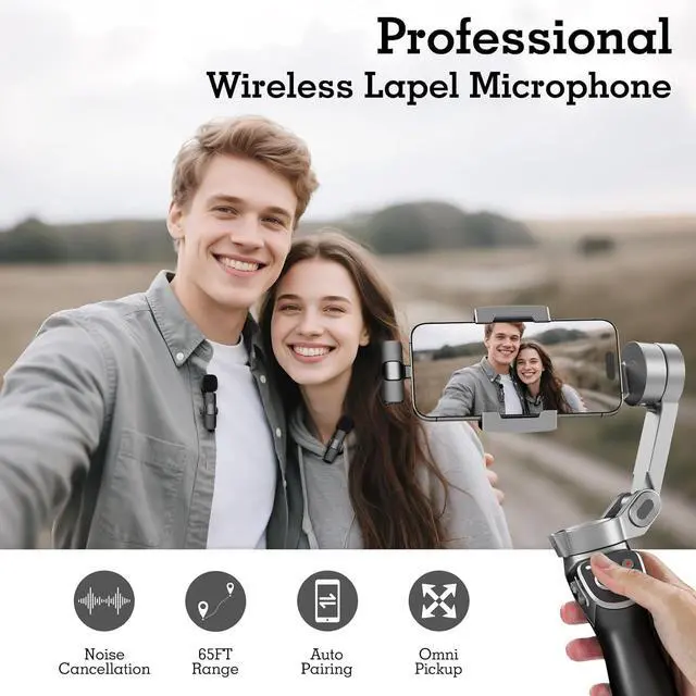 Alt view image 3 of 7 - USB C Mini Wireless Lavalier Microphone for iPhone 15 16, iOS and Android Devices - Noise Reduction Lapel Mic for Recording, Clip on Mic, Omni Lav Mic for Video Recording, Tiktok, Youtube, Vlog