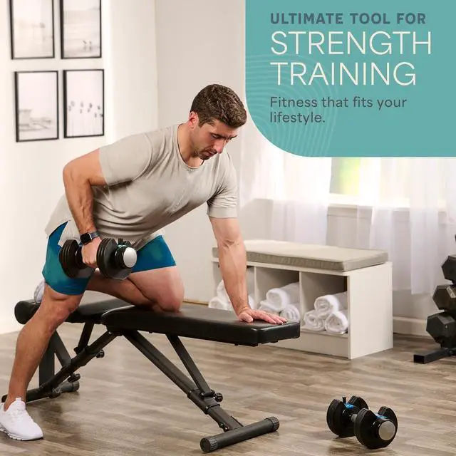 Alt view image 7 of 7 - Lifepro Adjustable Dumbbells Set - 5in1-15lb 25lb 43lb weights Set & Single with Rack - Quick Adjust, Secure Grip - Compact Hand Weights for Men Women Home Gym