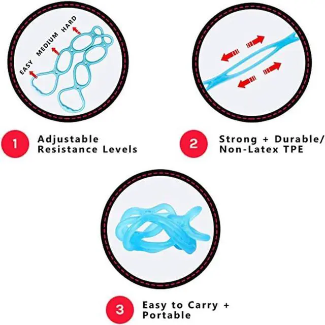 Alt view image 4 of 7 - 7 Ring Stretch Resistance Exercise Band, Miracle Miles Band, Yoga Stretching, Arm, Shoulders Foot, Leg Fitness Home Gym Physical Therapy Band