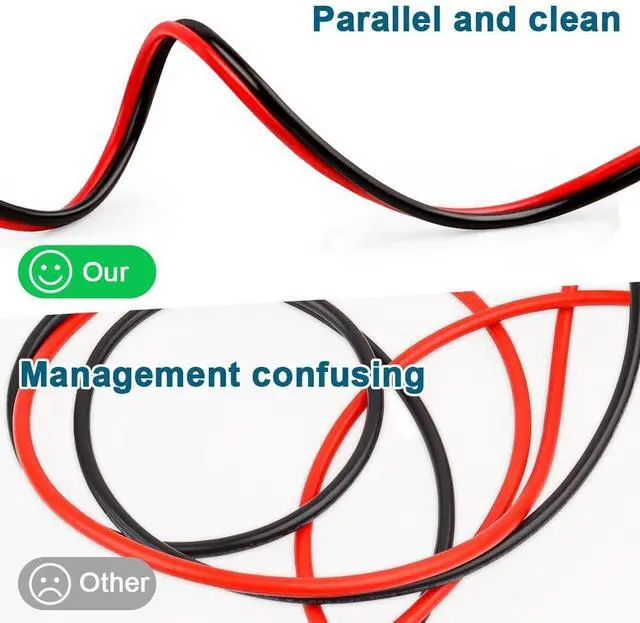 Alt view image 3 of 6 - 10 Gauge Wire 2 Conductor Tinned Copper Cable, Flexible 10 AWG Marine Wire for Solar Panel, LED Strip, Boat, Automotive, Trailer and Speaker (10 Gauge 20FT)