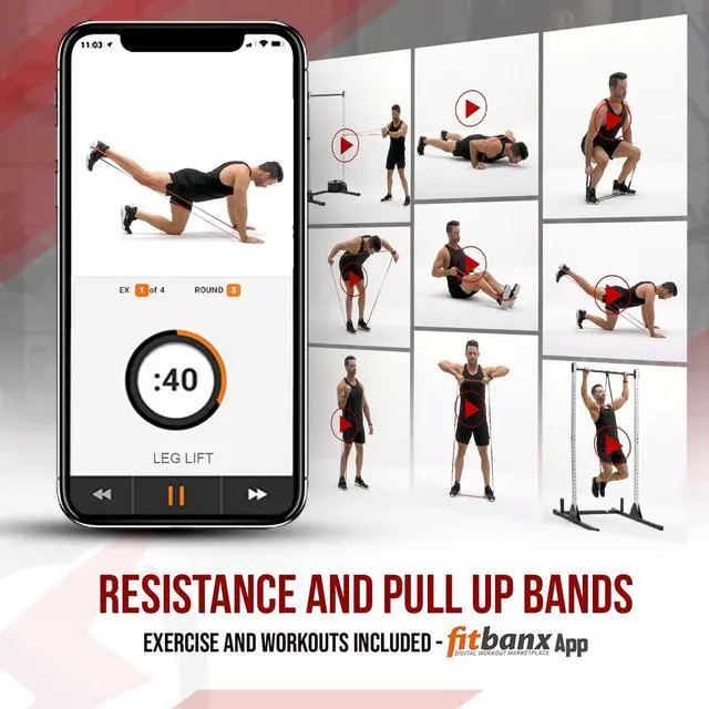 Alt view image 4 of 7 - INTENT SPORTS Pull Up Assist Bands  Assistance and Resistance Bands for Pull-Up, Fitness, Body Stretching, Mobility Work, Weightlifting, Heavy Duty - Single/Set  Exercise Videos - eBook!