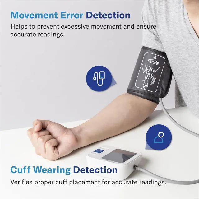 Alt view image 7 of 7 - Alcedo Blood Pressure Monitor for Home Use, Automatic Digital BP Machine with Large Cuff for Upper Arm, LCD Screen, 2x120 Memory, Talking Function