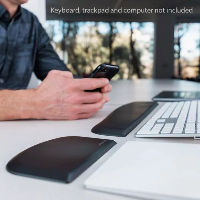 Alt view image 7 of 7 - Kensington ErgoSoft Wrist Rest for Slim Mouse/Trackpad, Black (K52803WW)