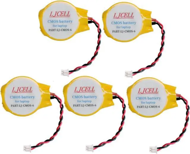 Main image of 5PCS CMOS Battery for IBM Lenovo Thinkpad T430 T450S T460 T460P T480S DELL Latitude E5450 E5430 E5440 E5530 E6420 E6320 E6330 Inspiron 9400 Laptop BIOS RTC CR2032 Battery with 2 Wire