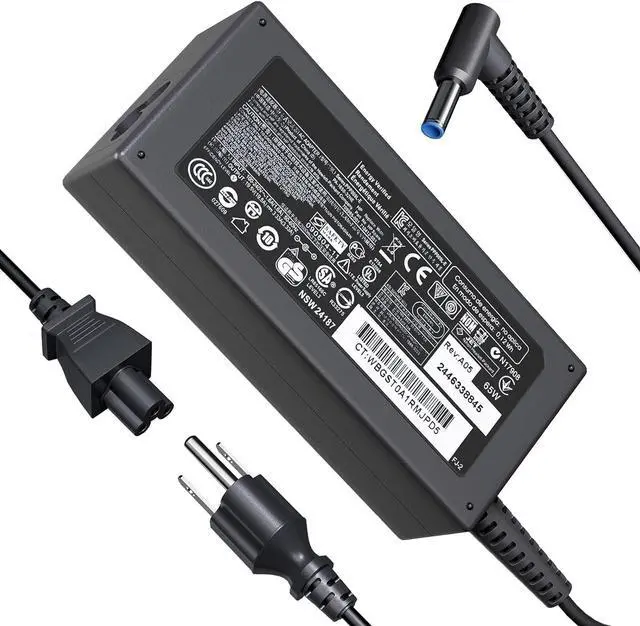 Main image of 65W 45W AC Charger for HP Probook 450 440 445 455 430 470 X360 11 G10 G9 G8 G7 G6 Probook 650 640 G5 G4 G2 Elitebook 845 840 630 645 655 for HP 240 250 255 G8 G9 G10 Blue Tip Laptop Adapter Power Cord