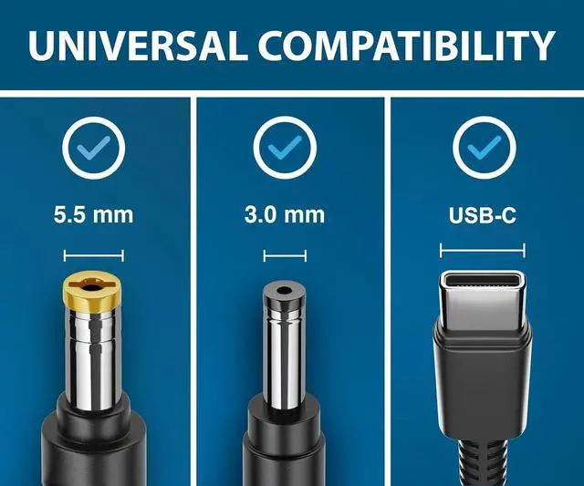 Alt view image 3 of 7 - Pwr for Acer Aspire Charger Laptop Power Cord: UL Listed E15 ES1 E1 E5 F5 F15 E 15 1 5 F 5 15 V3 V5 V7 V 3 5 7 R7-571 R3 S3 M3 M5 Extra Long Notebook Power Adapter Supply