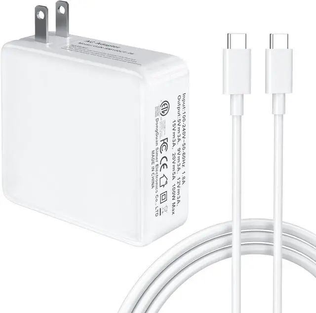 Main image of USB C Laptop Charger 100W GaN Fast Charging Universal Replacement for MacBook Charger, HP, Dell XPS, Lenovo, Acer, ASUS, MSI Computer Tablet Phone Type C AC Adapter Power Cord 6.5ft 5A 45W 36W PD 3.0