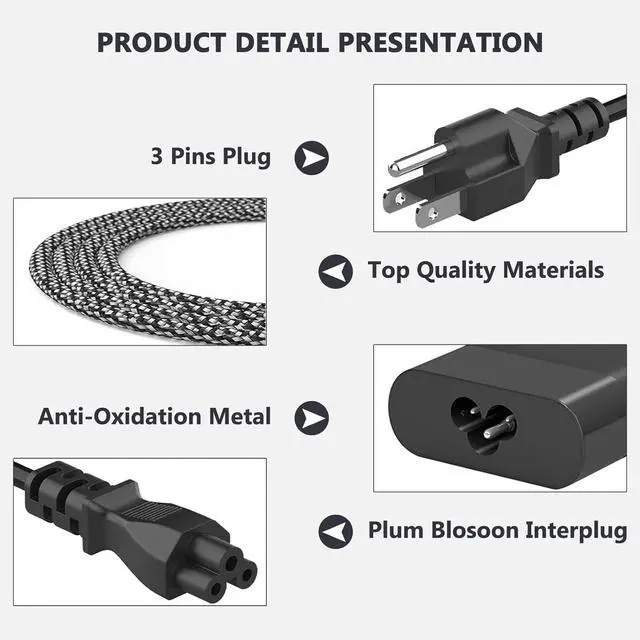 Alt view image 3 of 7 - New Slim 65W HP USB C Laptop Charger Replacement for HP Chromebook X360, Envy X360, Elitebook X360, Spectre X360,Elitebook/Chromebook/Elite x2/Envy/ProBook Travel Type C Power Cord Supply