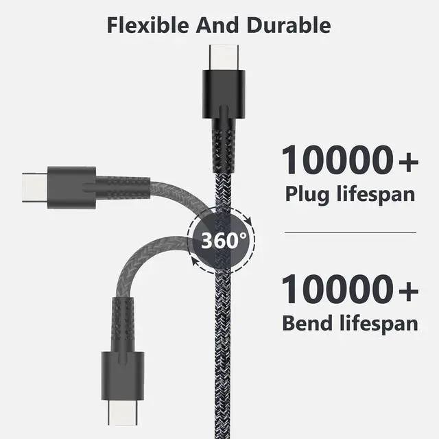 Alt view image 5 of 7 - New Slim 65W HP USB C Laptop Charger Replacement for HP Chromebook X360, Envy X360, Elitebook X360, Spectre X360,Elitebook/Chromebook/Elite x2/Envy/ProBook Travel Type C Power Cord Supply