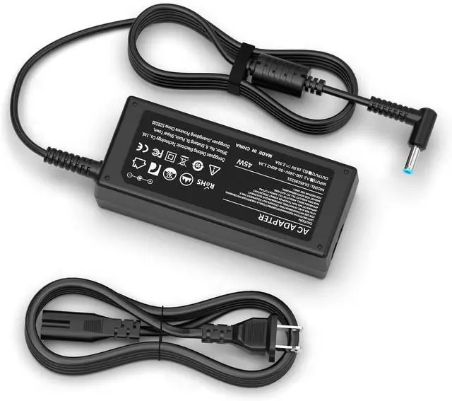 Main image of 45W Laptop Charger for HP Model 14 14-dk, 14-dq, 14-dy, 14-df, 14-dh, 14-dg, 14-ds, 14-dw, 14m, 14s, 14-ak, 14-cf Series; 14-dq2053cl, 14-cf2111wm, 14-cf2112wm, 14-dq5043cl, 14-dk1022wm Power Supply