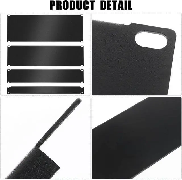 Alt view image 3 of 7 - 4 Pack 1U/2U/3U/4U Blank Panel 1U Blanking Panel Metal Disassembled Blank Panel Rack Mount Filler Panel for Server Rack Enclosure or Network Cabinet, Black, 4 Size