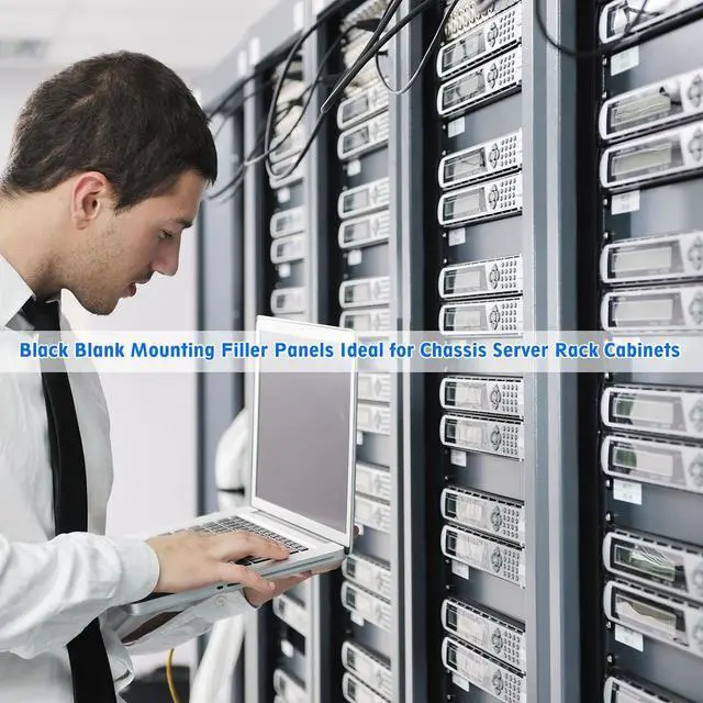 Alt view image 7 of 7 - 4 Pack 1U/2U/3U/4U Blank Panel 1U Blanking Panel Metal Disassembled Blank Panel Rack Mount Filler Panel for Server Rack Enclosure or Network Cabinet, Black, 4 Size